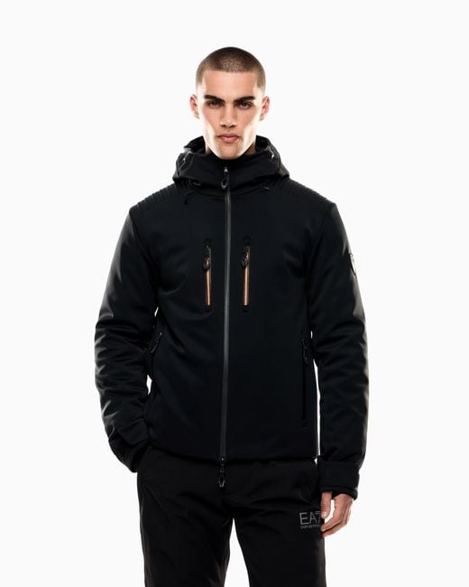 EA7 Skijacke Aus Softshell-Funktionsgewebe Stratum7-Wattierung in Blue für Herren