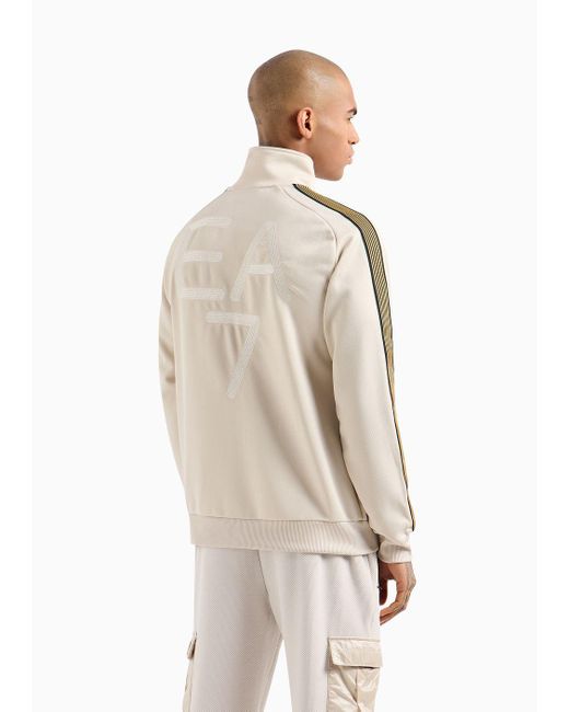 EA7 Natural Cotton-blend Soccer Sweatshirt for men