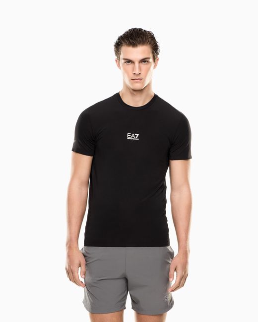 EA7 Black Dynamic Athlete T-Shirt for men