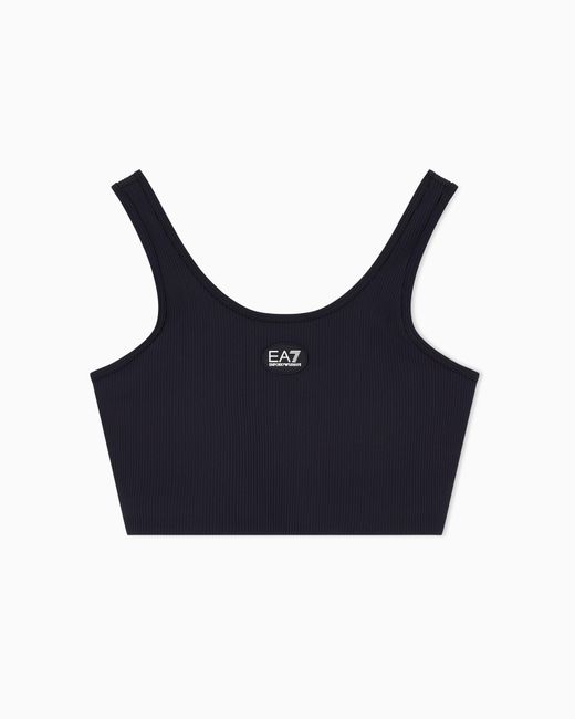 EA7 Blue Medium-Support Sports Bra Dynamic Athlete