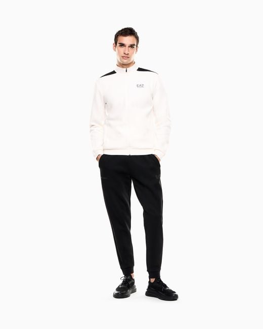 EA7 White Dynamic Athlete Tracksuit for men
