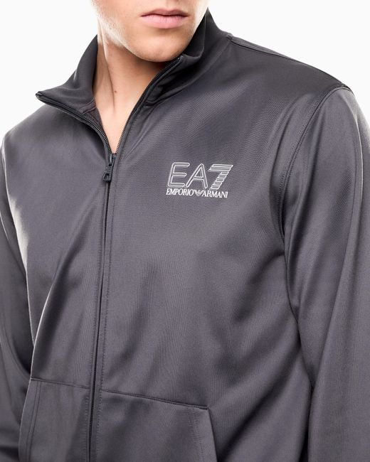 EA7 Blue Visibility Technical-Fabric Tracksuit for men
