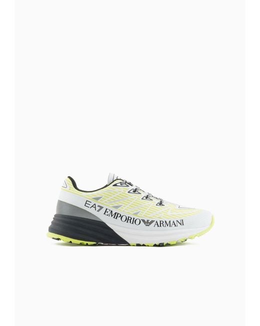EA7 White Crusher Distance Trail Sneakers