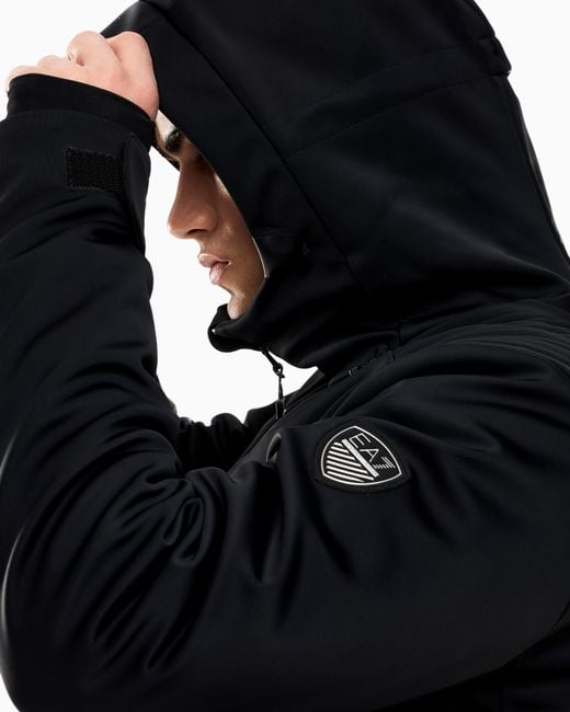 EA7 Skijacke Aus Softshell-Funktionsgewebe Stratum7-Wattierung in Blue für Herren