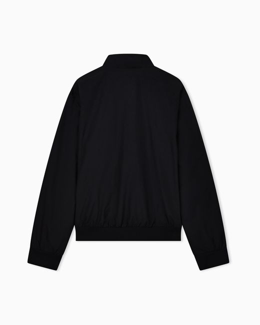 EA7 Black Oversized Bomber Jacket Core Identity With Hood for men
