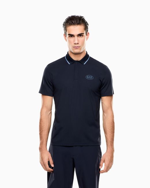 EA7 Blue Golf Pro Polo Shirt for men