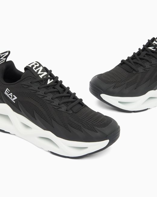 EA7 Black Sneaker Infinity Venom With Rubber Sole