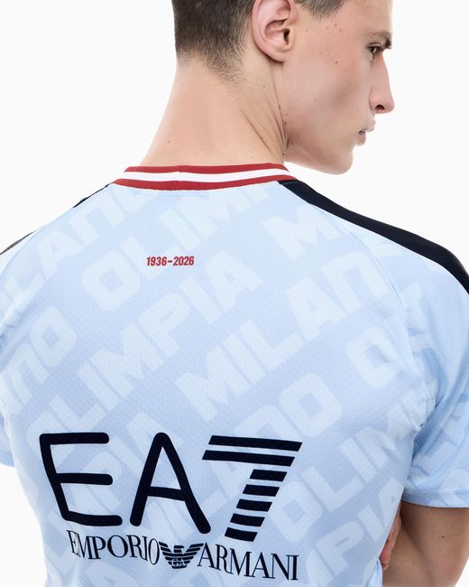 EA7 Blue Olimpia Campionato Official Overshirt 25/26 for men