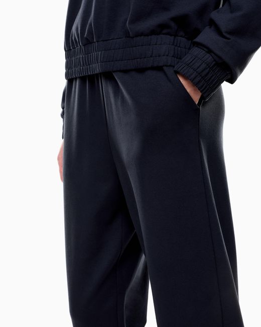 EA7 Blue Stretch Cotton-Blend Tracksuit