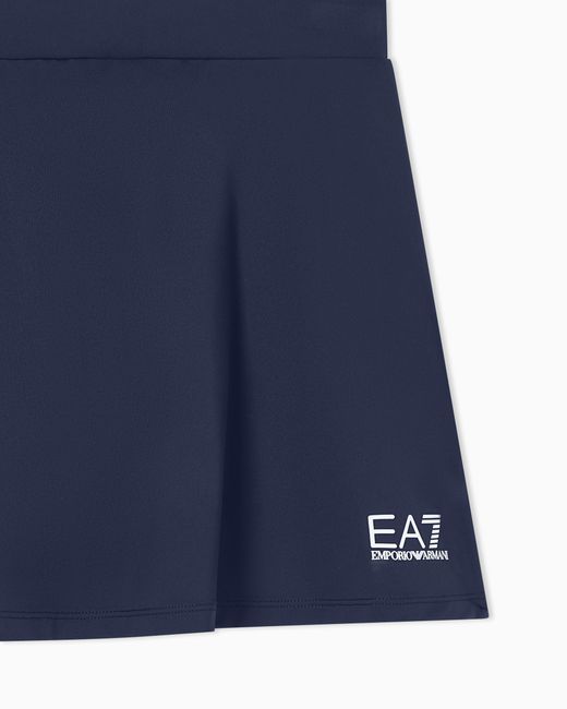 EA7 Blue Ventus7 Mini Skirt With Built-In Shorts Tennis Pro