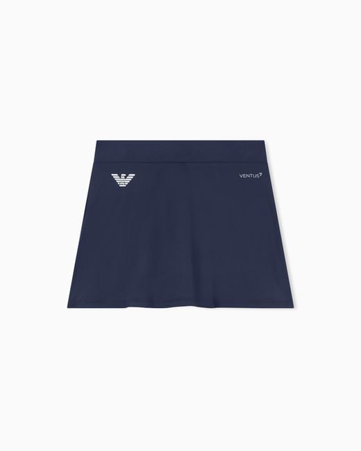 EA7 Blue Ventus7 Mini Skirt With Built-In Shorts Tennis Pro