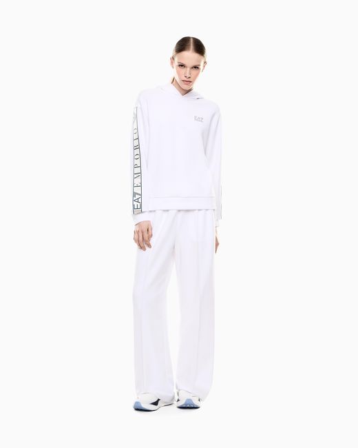 EA7 White Dynamic Athlete Trousers