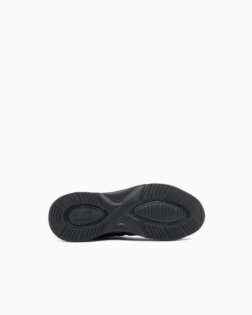 EA7 Black Sneaker Infinity Neo Aus Mesh Mit Schnürung Und Wellenmuster