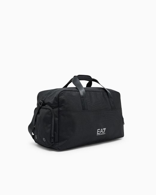EA7 Black Train Core Medium Gym Bag With Oversized Logo