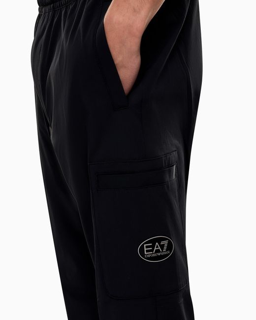 EA7 Blue Golf Pro Ventus7 Technical-Fabric Cargo Trousers for men