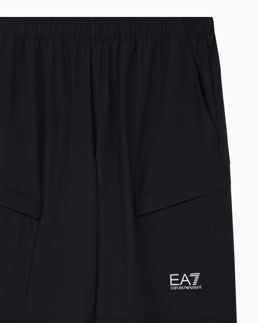 EA7 Blue Slim-Fit Trousers Ventus 7 for men