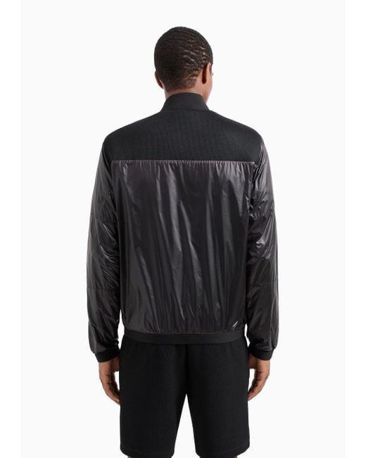 EA7 Black Gold Label Zip-up Jacket In Technical Fabric for men