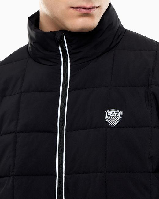 EA7 Blue Premium Shield Technical-Fabric Jacket for men