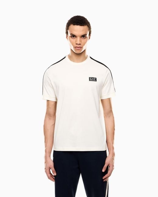 EA7 Natural Logo Series Cotton-Jersey T-Shirt for men