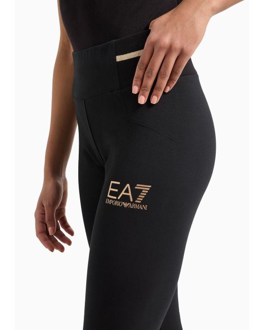 EA7 Black Core Lady Stretch-cotton Trousers