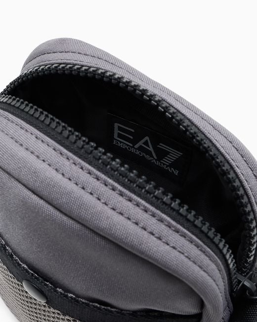 EA7 Black Technical Fabric Belt Bag