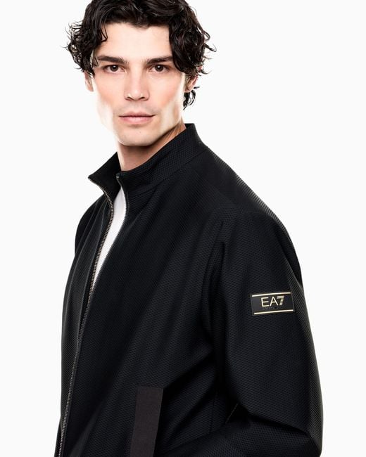 EA7 Blue Premium Label Stretch-Nylon Jacket for men