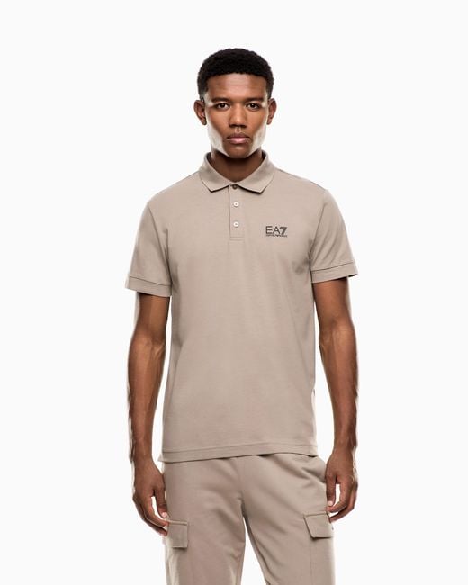 EA7 Natural Stretch Polo for men
