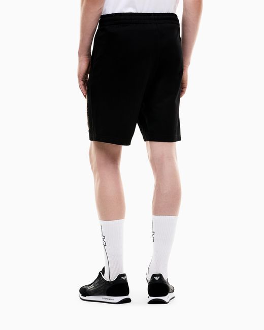 EA7 Black Slim Fit Shorts Visibility for men