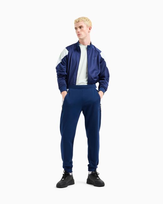 EA7 7 Lines Jogginghose Aus Baumwolle in Blue für Herren