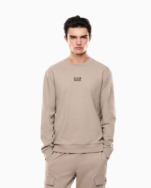 EA7 Natural Long Sleeve Sweatshirt for men