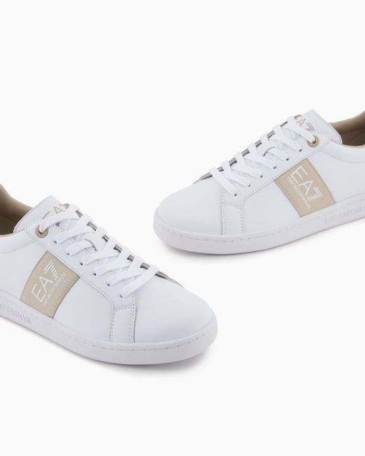 EA7 White Classic Sneakers