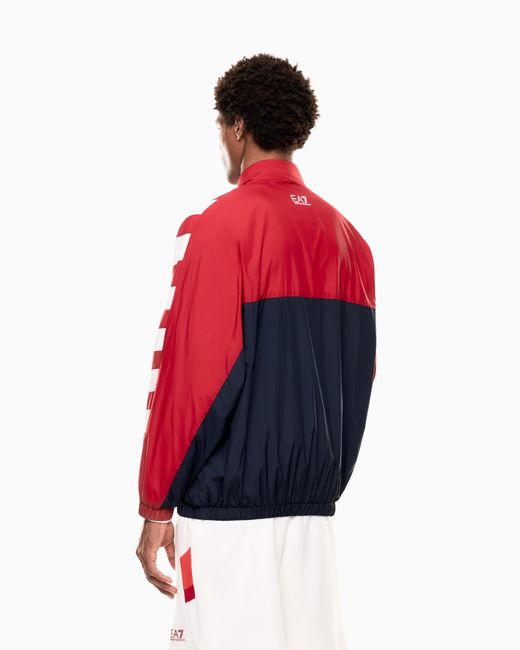 EA7 Red Summer Block Jacket for men