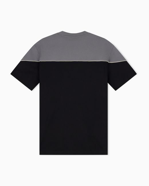 EA7 Black Regular Fit T-Shirt for men