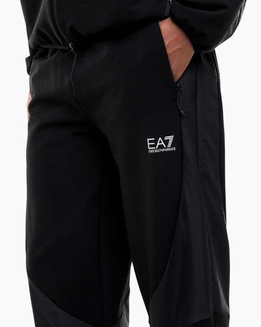 EA7 Black Tracksuit Ventus 7 Regular Fit for men