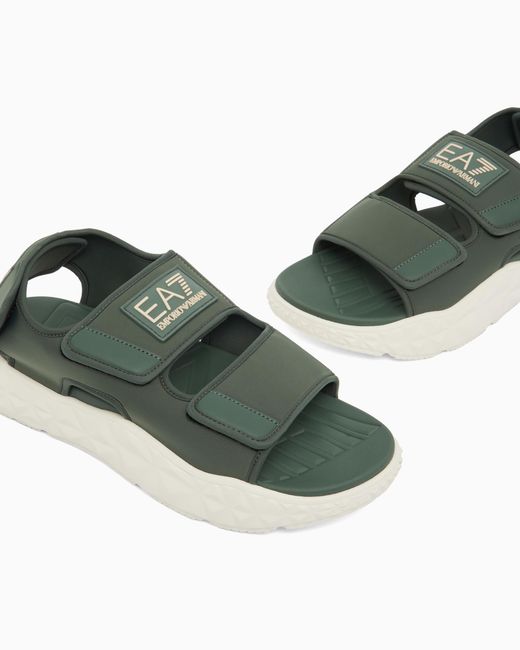 EA7 Green Kombat Sandals