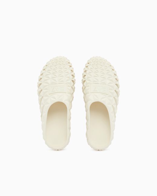 EA7 White Prisma Sliders
