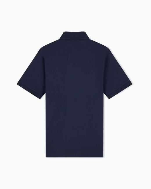 EA7 Blue Polo Shirts for men
