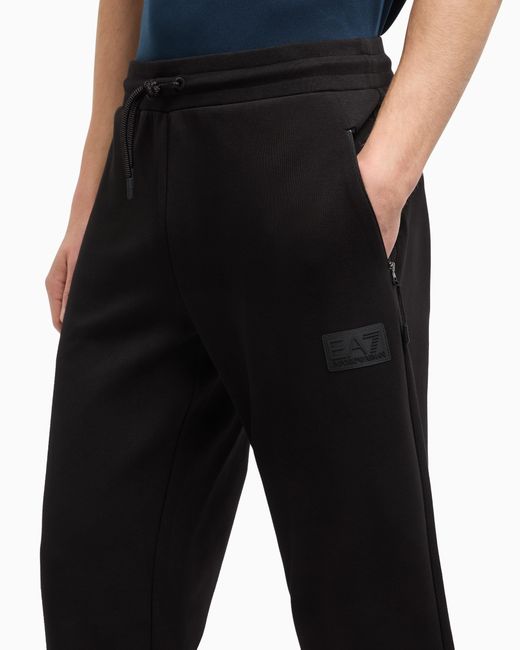 EA7 Lux Identity Interlock-Hose Aus Baumwoll-Mischung in Black für Herren