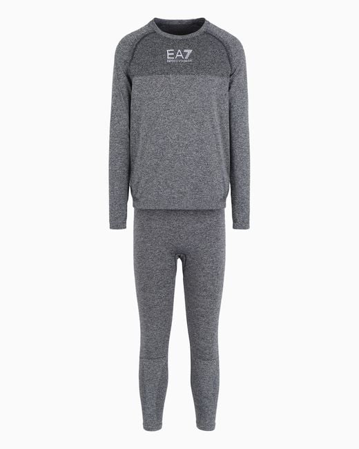 EA7 Gray Technical Ski Underwear Set