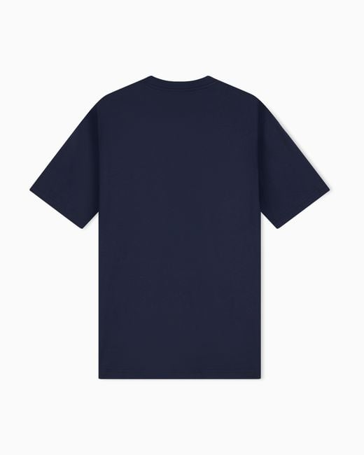 EA7 Blue Regular Fit T-Shirts for men