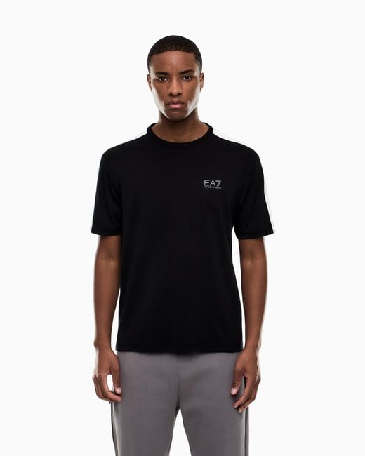 EA7 Black Dynamic Athlete T-Shirt for men