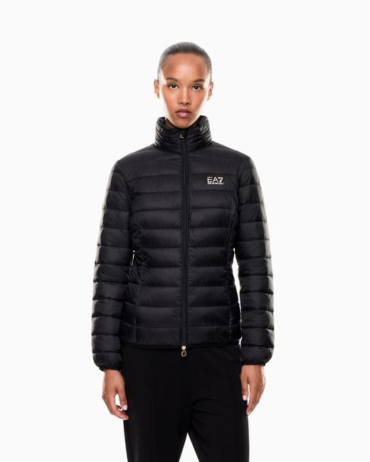 EA7 Blue Core Lady Lightweight Nylon Padded Jacket