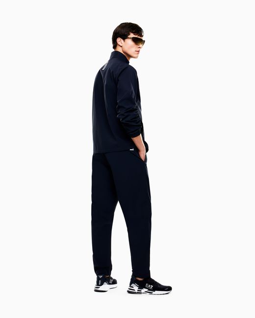 EA7 Blue Core Identity Nylon Tracksuit for men