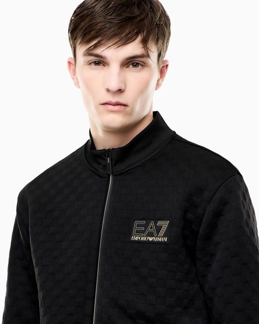 EA7 Blue Sweatshirt Premium Label Regular Fit for men