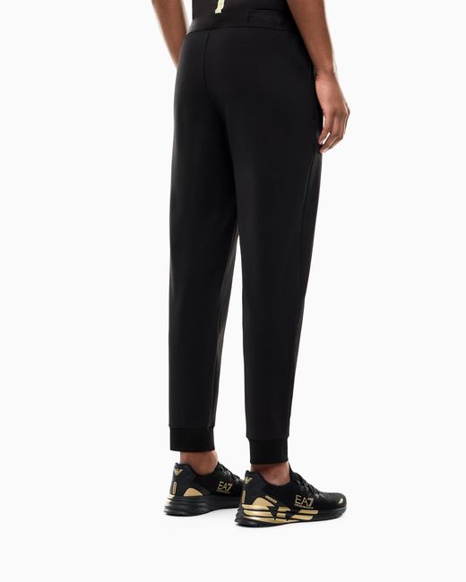 EA7 Blue Stretch Viscose-Blend Joggers for men