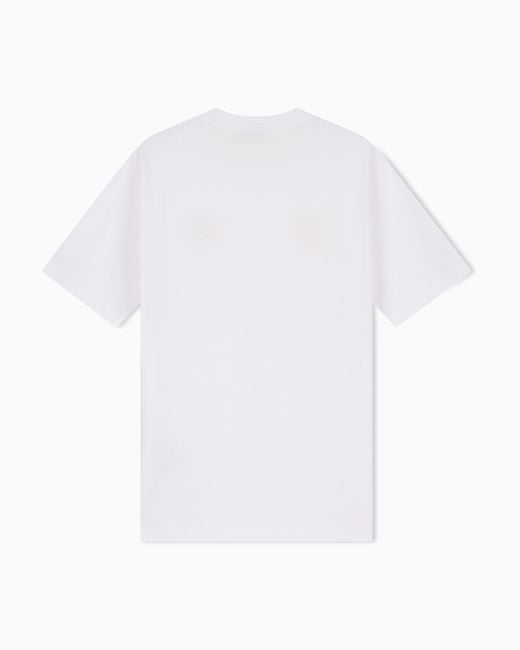 EA7 White Regular Fit T-Shirts for men