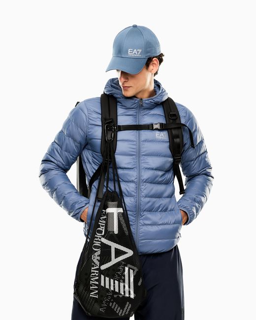 EA7 Blue Baseballcap Baumwolle Verstellbarem Verschluss Caps U