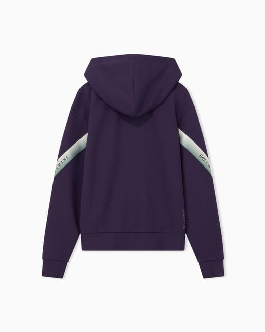 EA7 Purple Hoodie Natural Ventus 7 Regular Fit