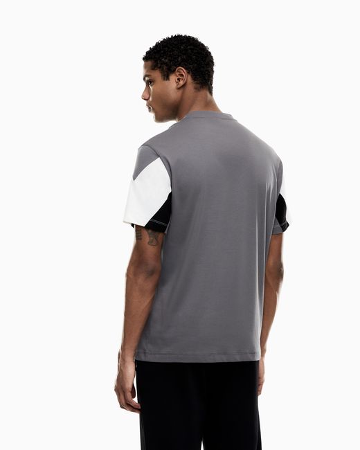 T-Shirt Girocollo Summer Block di EA7 in Gray da Uomo
