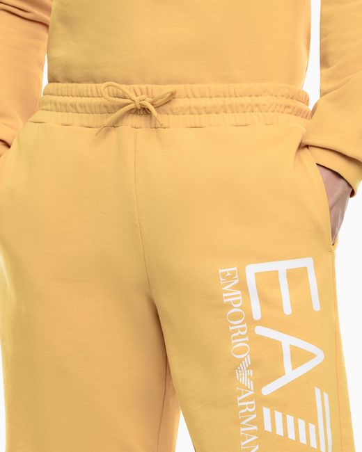 EA7 Yellow Core Identity Cotton Shorts for men